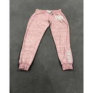 Reflex Sweatpants Kids L (11/12) Heather Pink Fleece Lined Logo Tapered Leg